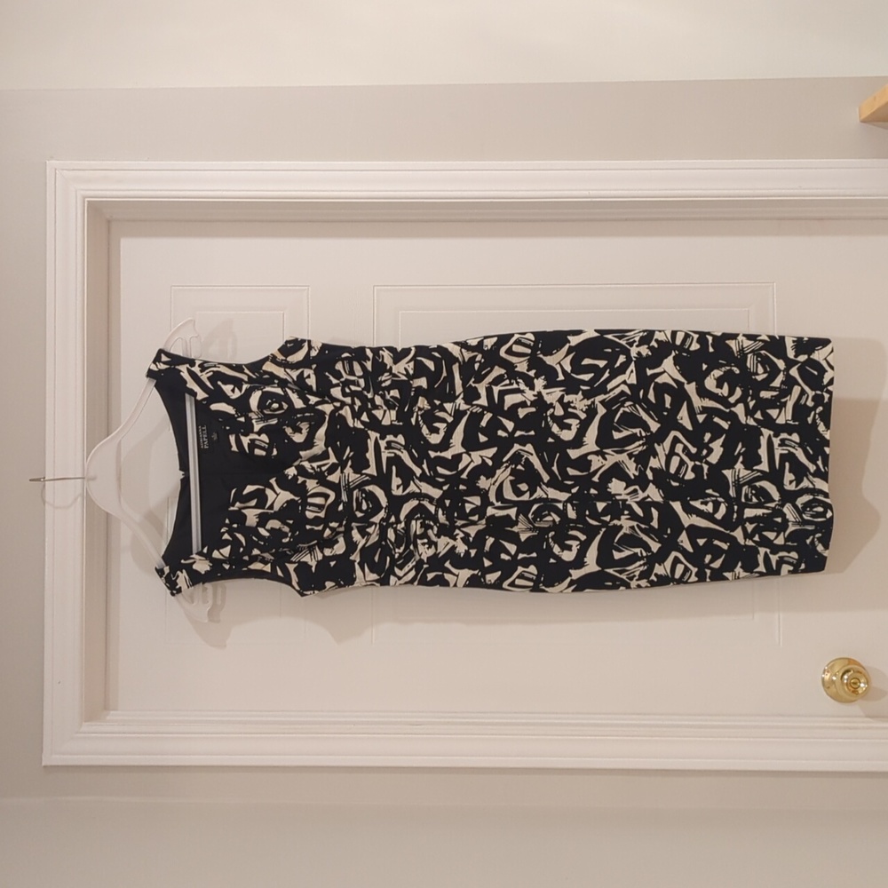 Black and white motif dress